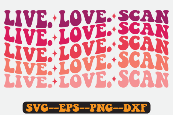 Live Love Scan Quote Retro Svg Design
