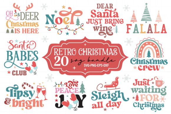 Retro Christmas SVG Bundle